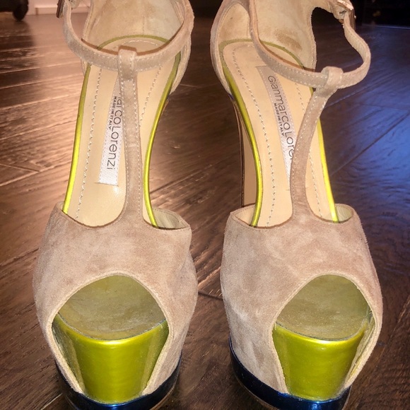 Gianmarco Lorenzi Nude & Multi-Coloured Platforms - Picture 2 of 3